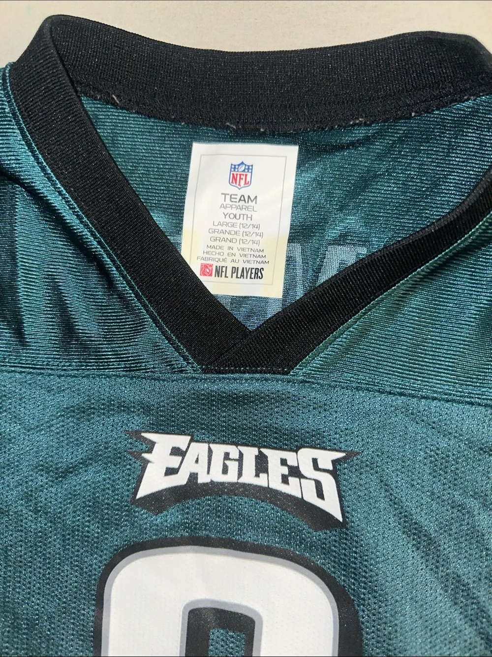 Kids Size L Philadelphia Eagles #6 Football Jersey - Dark Green